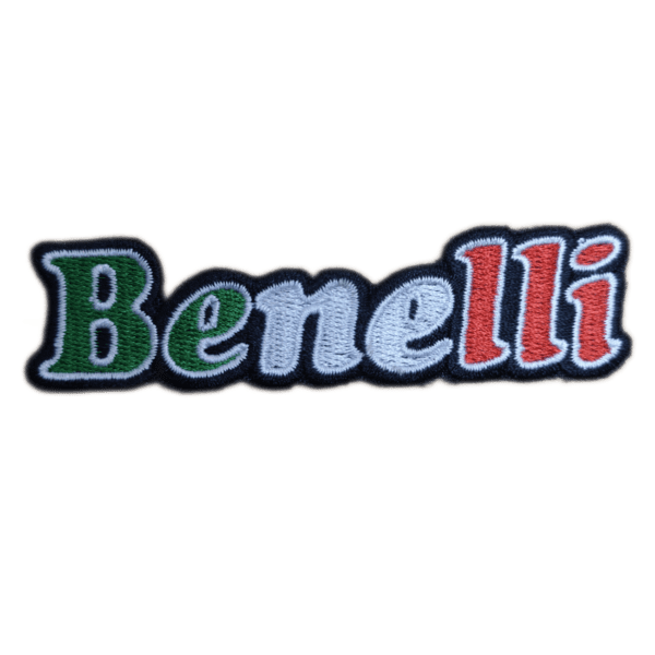 Parche bordado Benelli 10 x 2,5 cm. (MA-424)