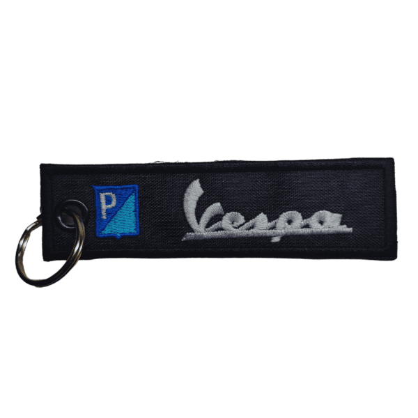 Llavero bordado VESPA 10 x 2,5 cm. (LLA-029)