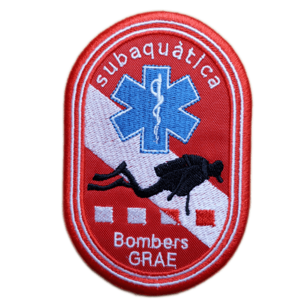 Parche bordado BOMBERS SUBAQUÀTICA 11 x 7 cm. (SER-001)