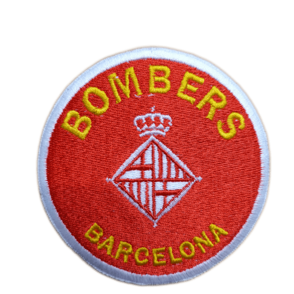 Parche bordado BOMBERS BARCELONA 8 x 8 cm. (SER-013)