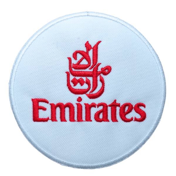 Parche bordado EMIRATES 8 x 8 cm. (SER-025)