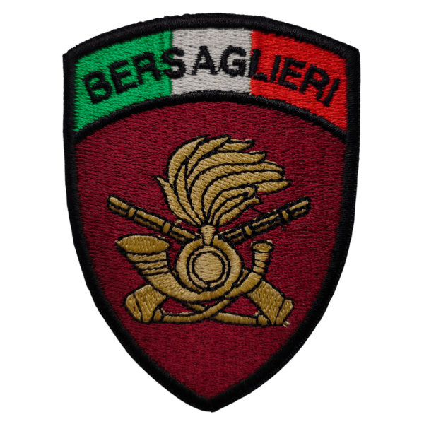 Parche bordado BERSAGLIERI ITALIA 8 x 6 cm. (MI-216)