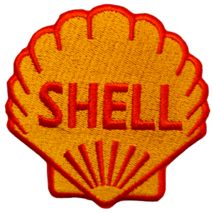 Parche bordado SHELL 7,5 x 8 cm. (MA-492)